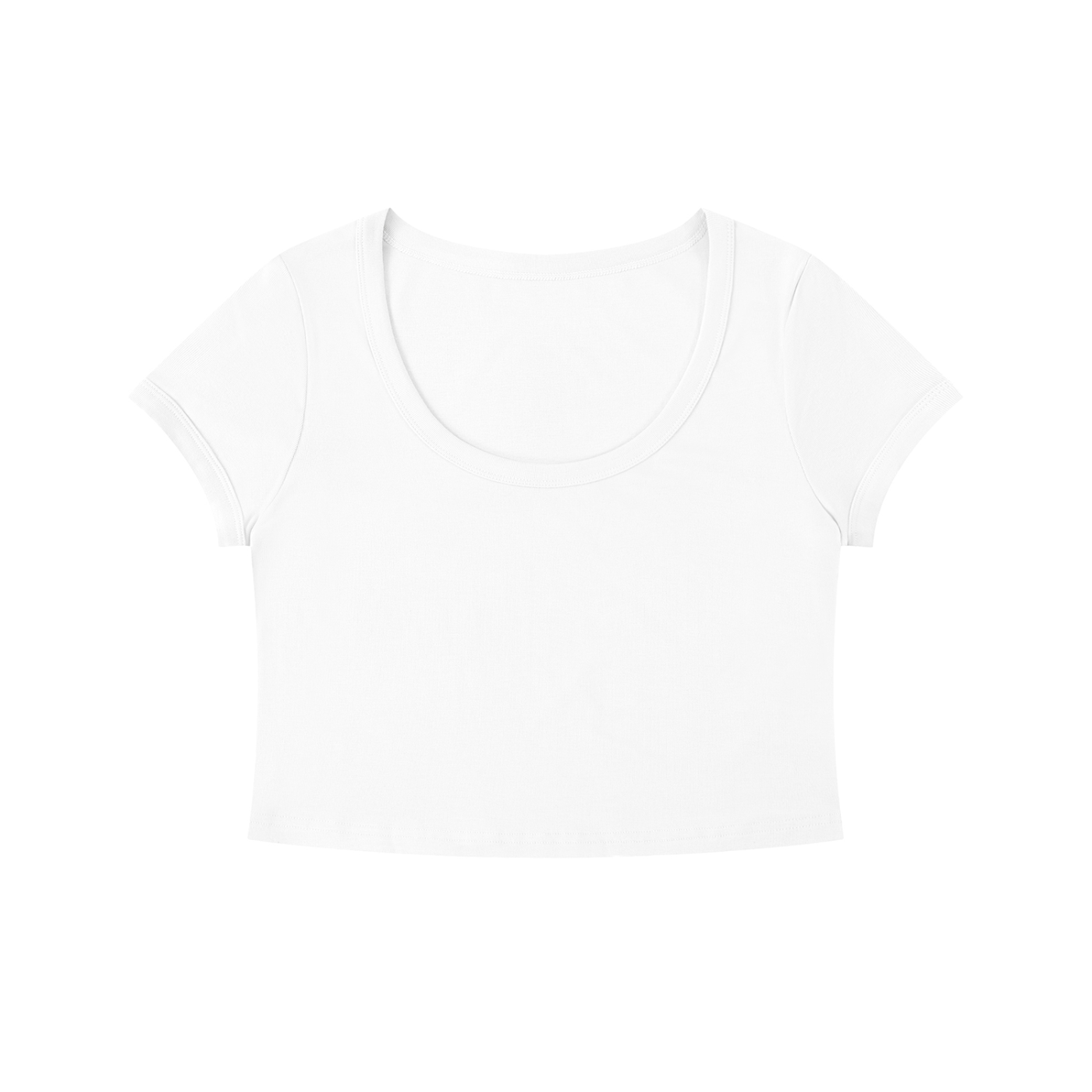 Loki & Ivy Women's Solid Color Slim Crop T-Shirt