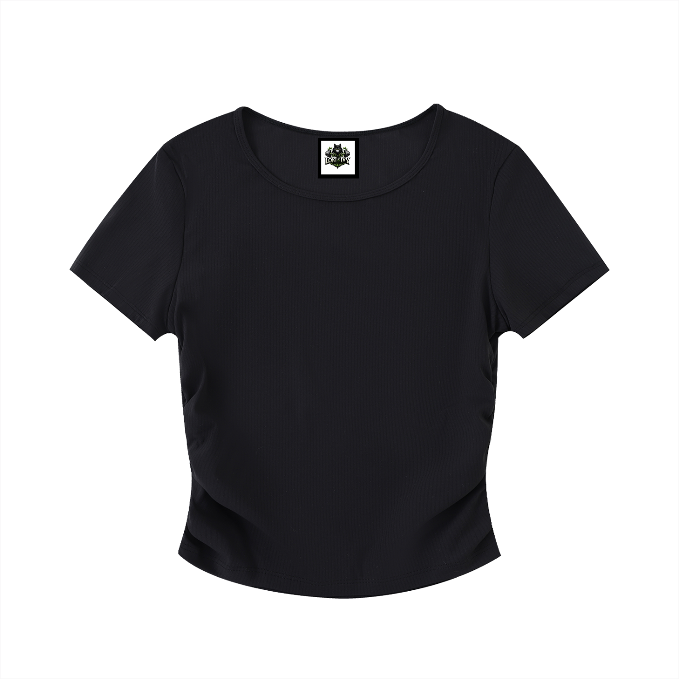 Loki & Ivy Ruched Bodycon Crop Top