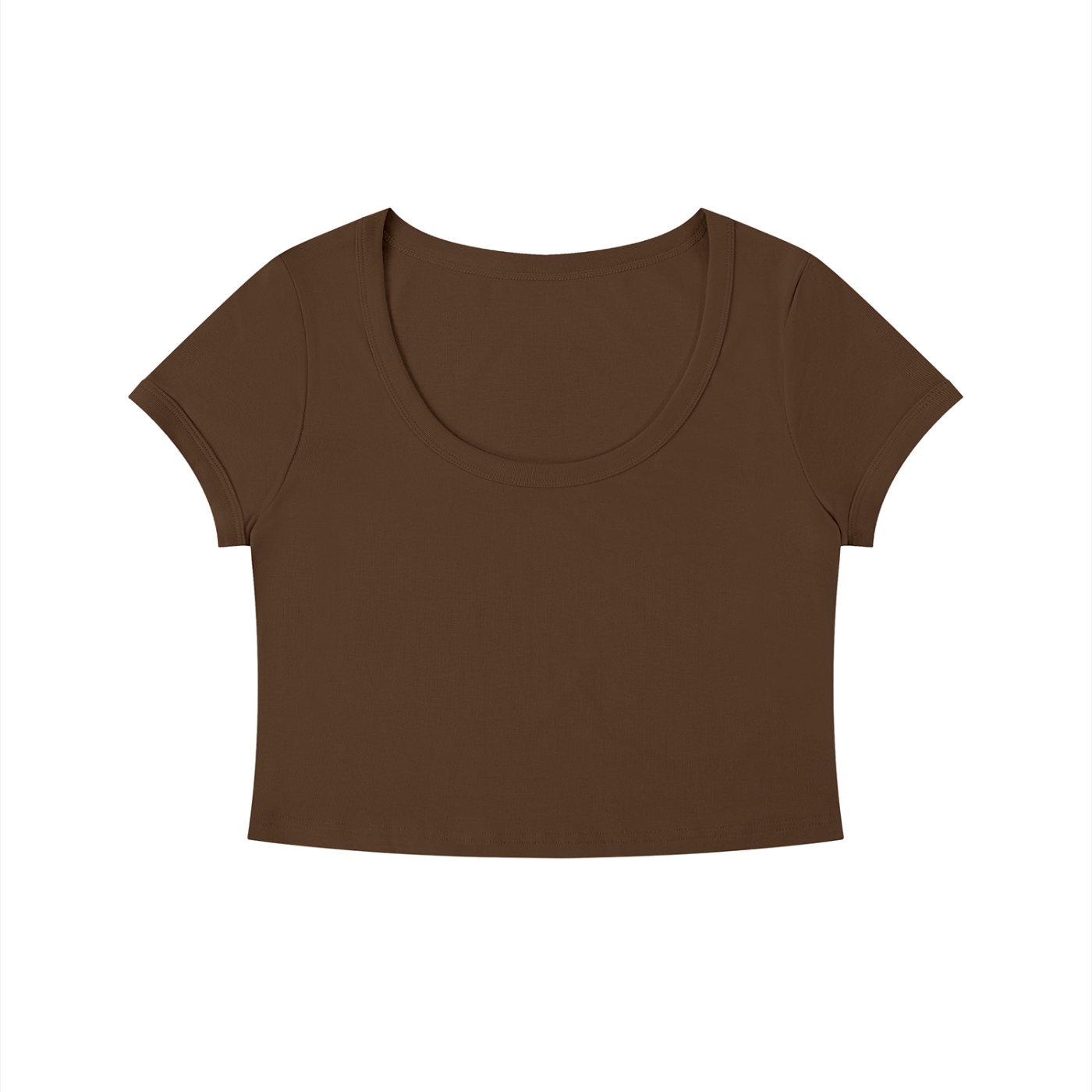 Loki & Ivy Women's Solid Color Slim Crop T-Shirt