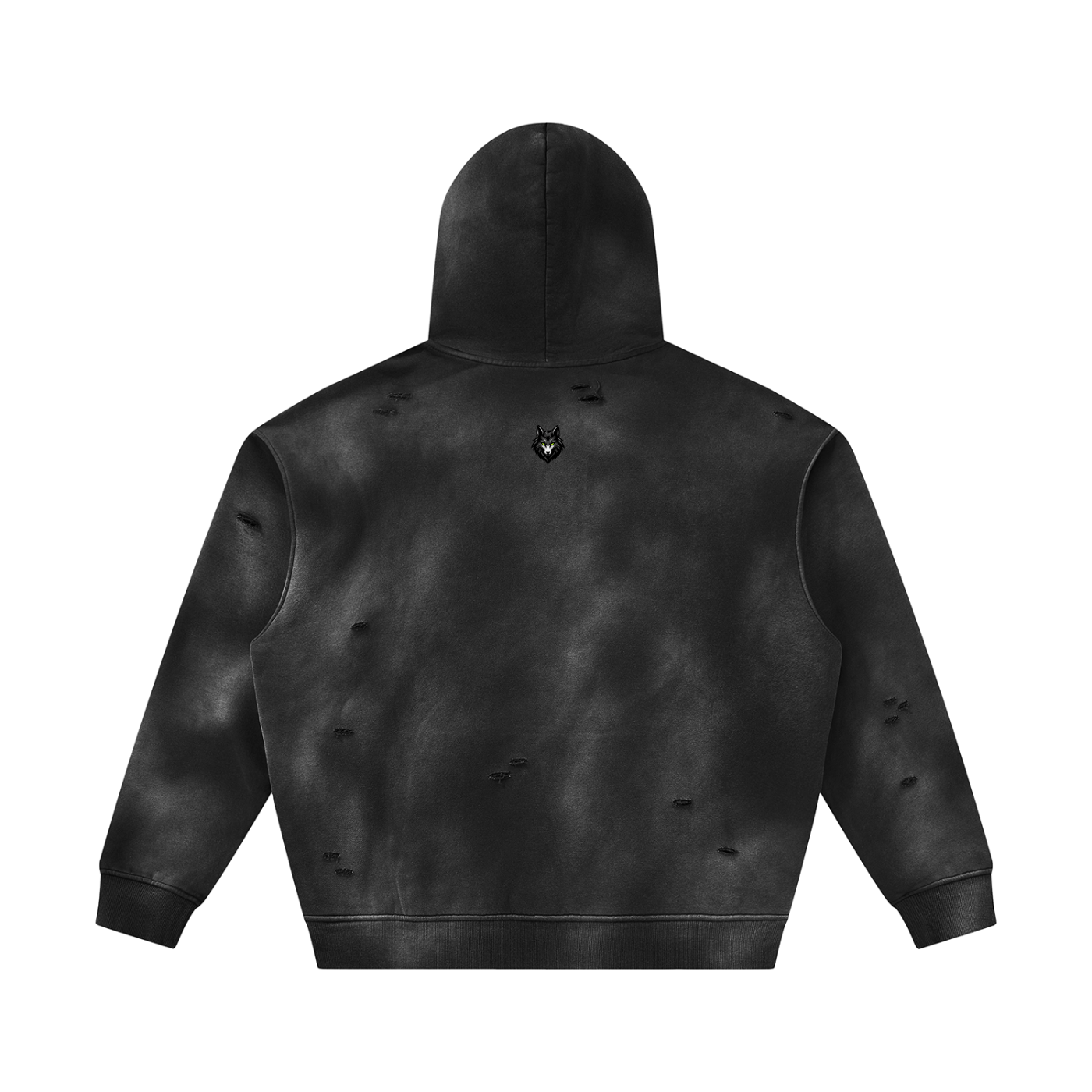 Loki & Ivy Unisex Sunfade Frayed Fleece Hoodie