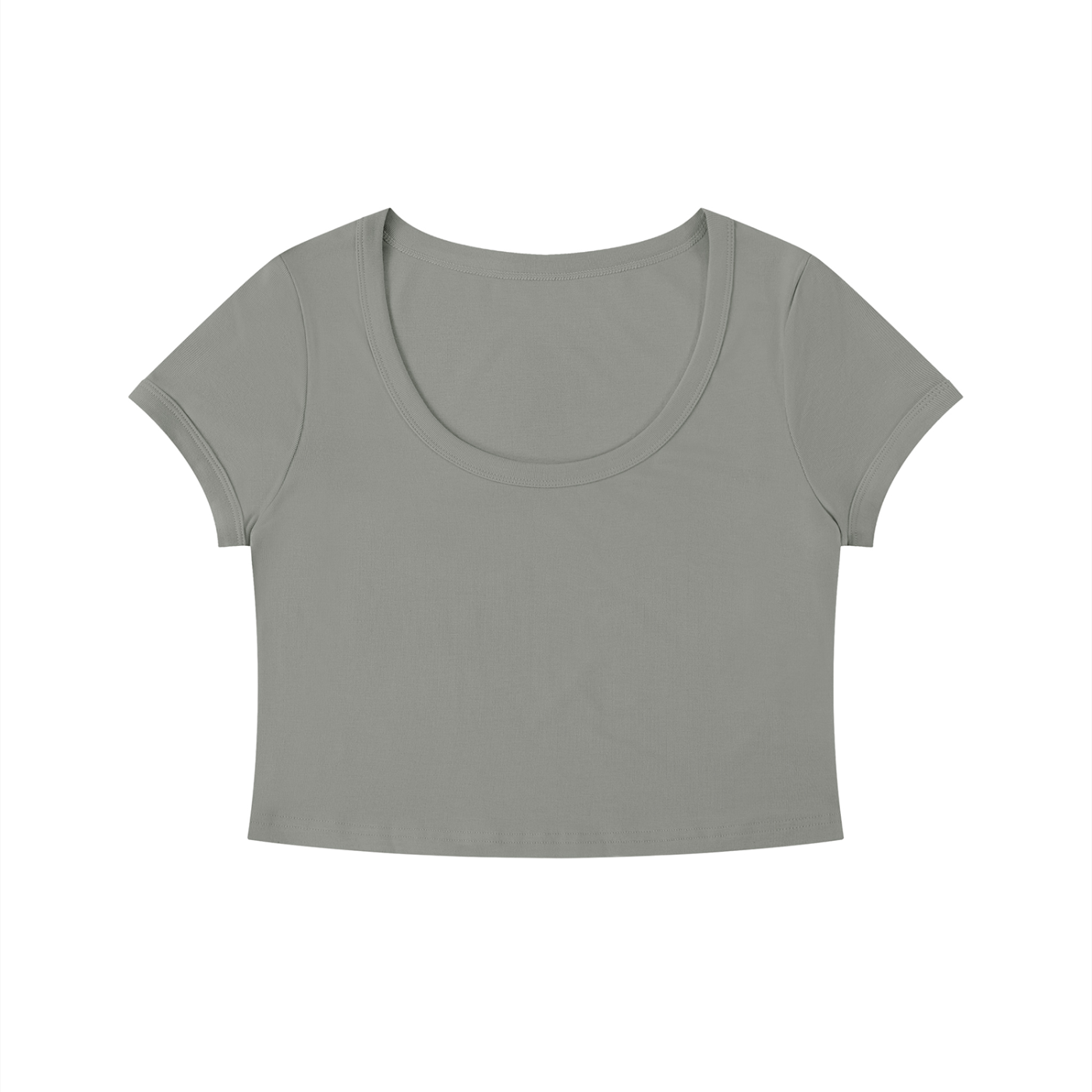 Loki & Ivy Women's Solid Color Slim Crop T-Shirt
