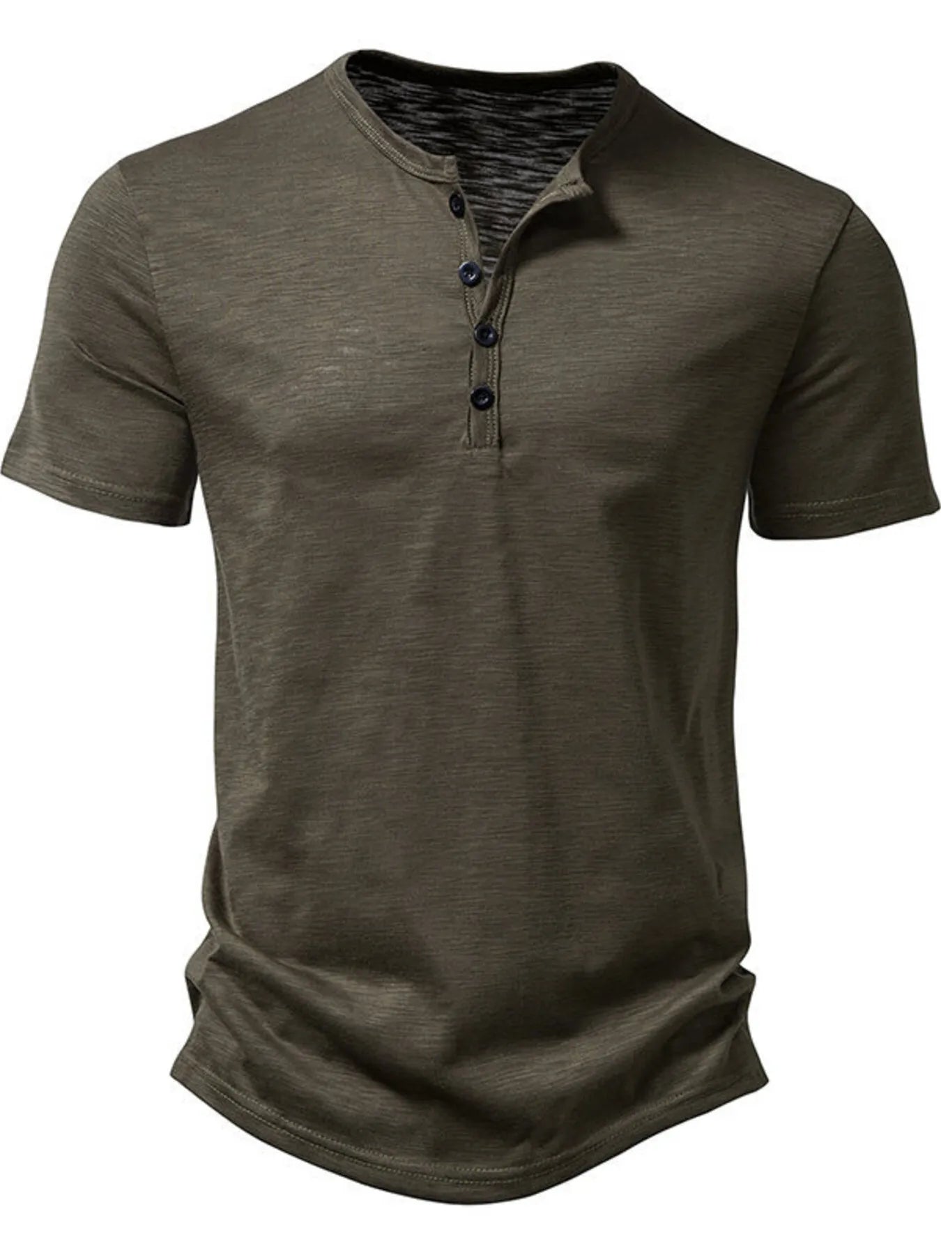 Men's Button Detail Short Sleeve Top