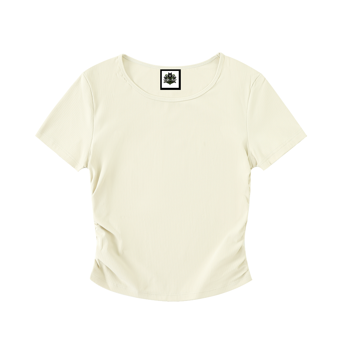 Loki & Ivy Ruched Bodycon Crop Top
