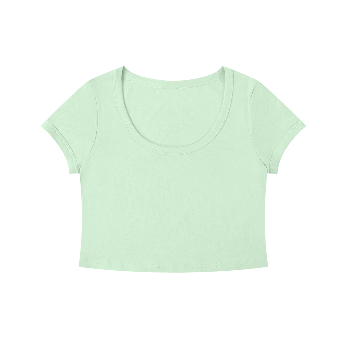 Loki & Ivy Women's Solid Color Slim Crop T-Shirt