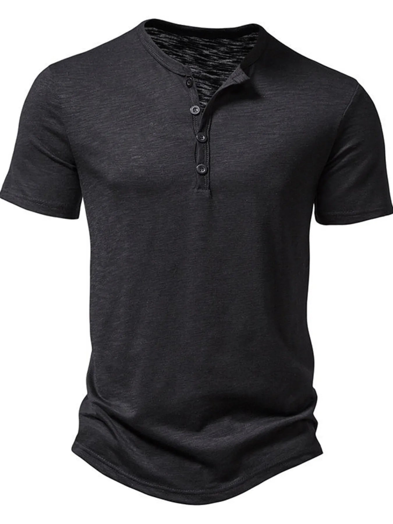 Men's Button Detail Short Sleeve Top