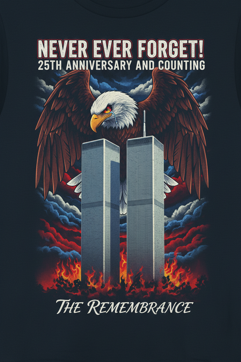 9/11 Shirt 4 — Twin Towers Eagle