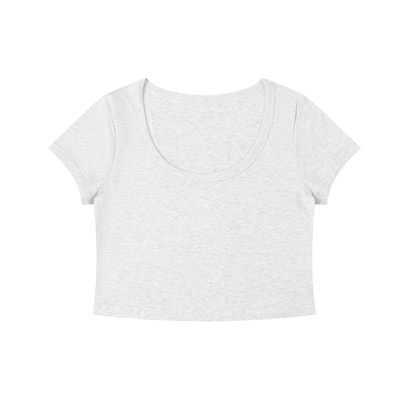 Loki & Ivy Women's Solid Color Slim Crop T-Shirt