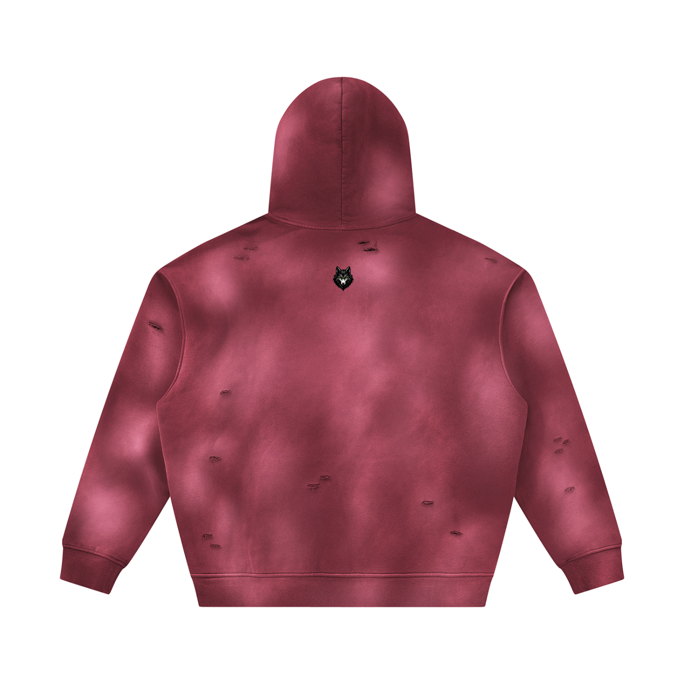 Loki & Ivy Unisex Sunfade Frayed Fleece Hoodie