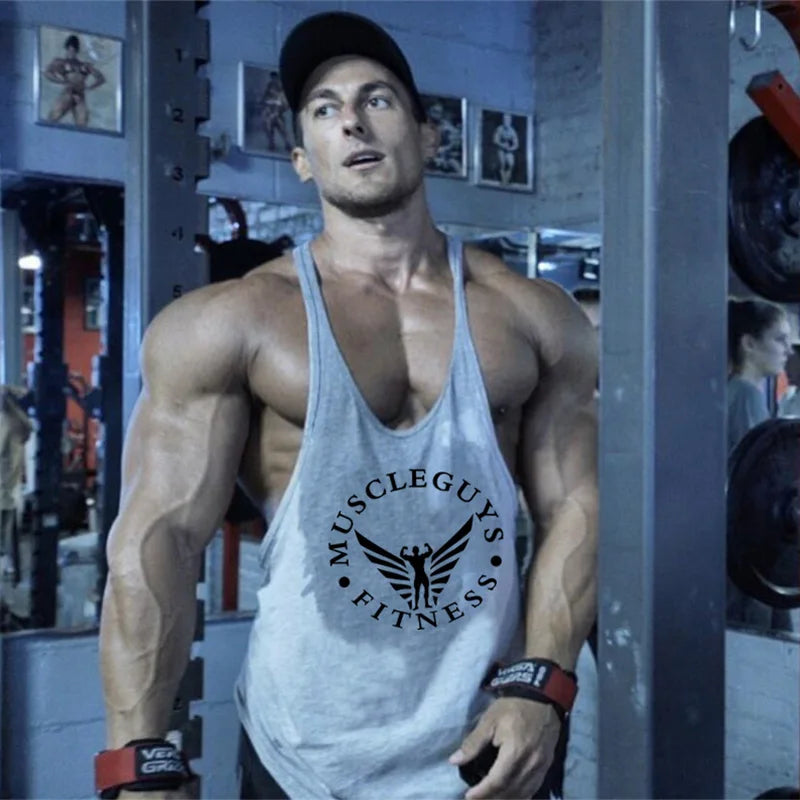 FlexFit Men's Muscle Gym Tank - Sleeveless Sportswear