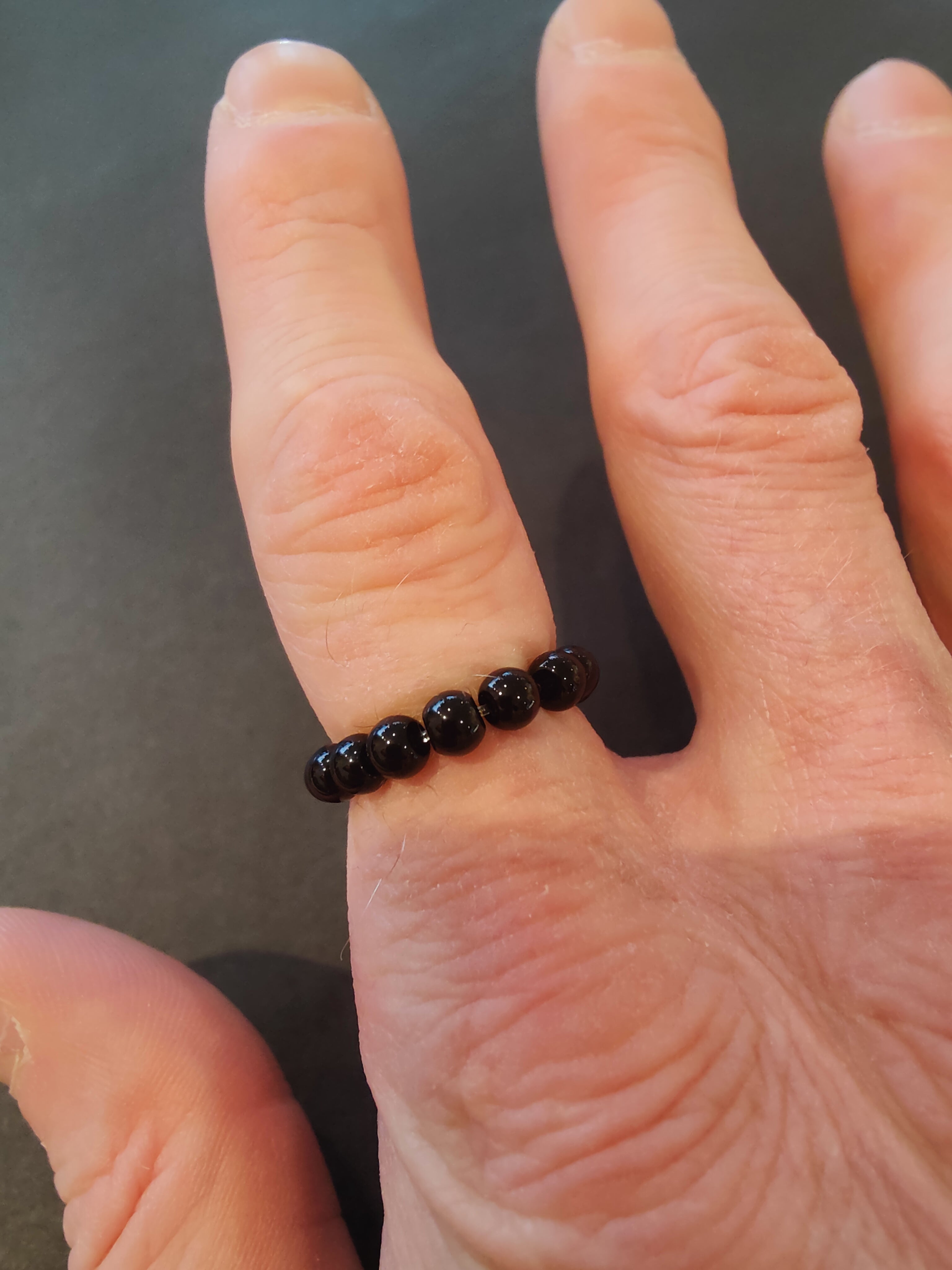Beaded 4mm Stone Ring