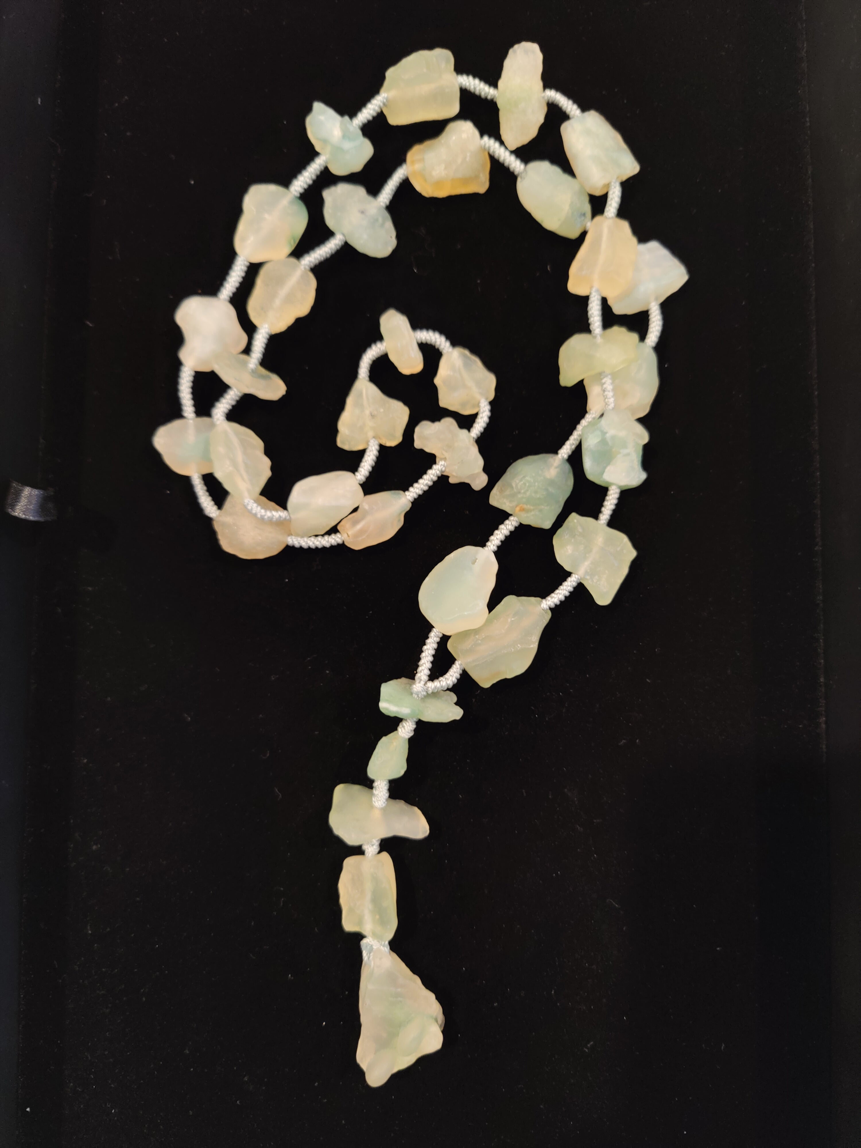 Gobi Desert Green Moss Agate Raw Stone Necklace and Pendant