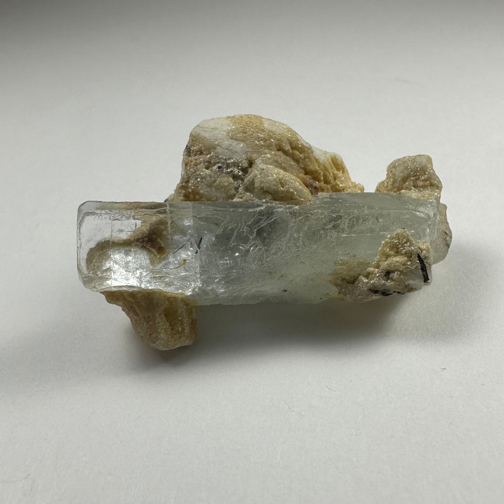 Aquamarine on Albite with Black Tourmaline Shigar Valley, Skardu, Pakistan