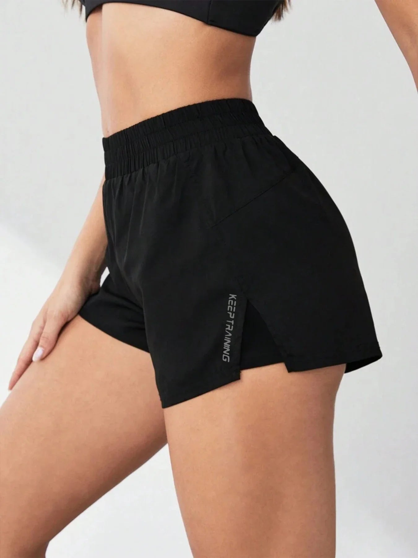Faux Two-Piece Women's Anti-Exposure Yoga Shorts