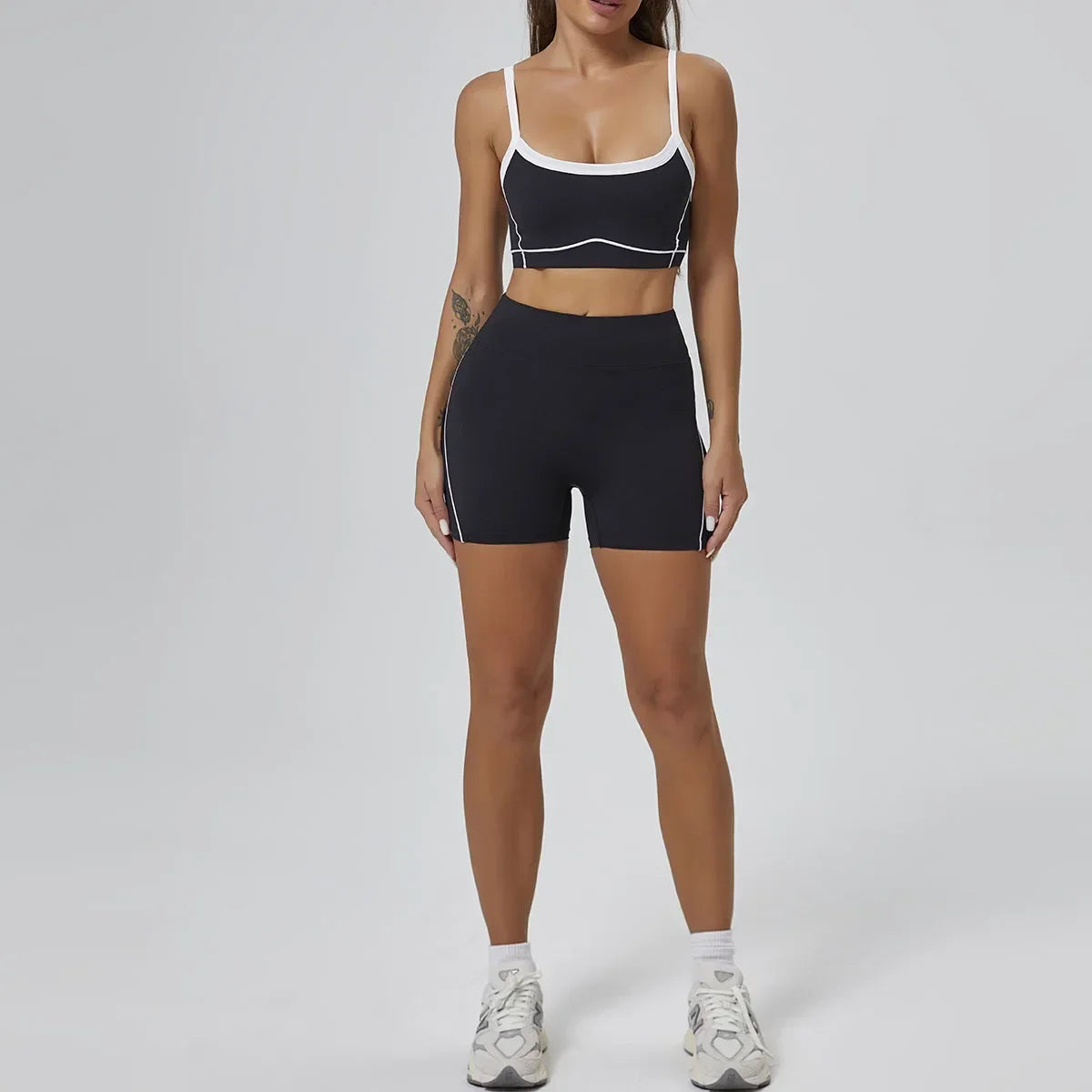 FlareLift Yoga Set: High-Waist Pants & Backless Bra