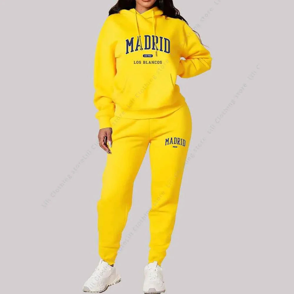 Madrid Print Women's TrackSuit 2-Piece Set