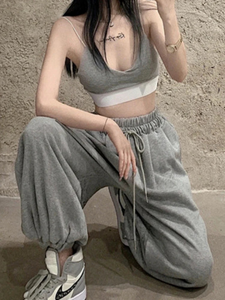 Chic White Ankle Joggers for Women