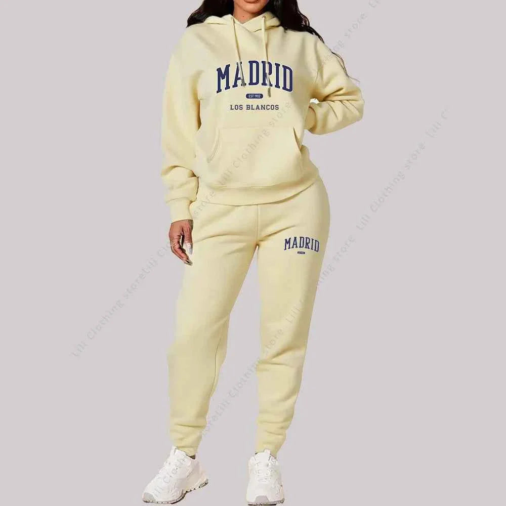 Madrid Print Women's TrackSuit 2-Piece Set