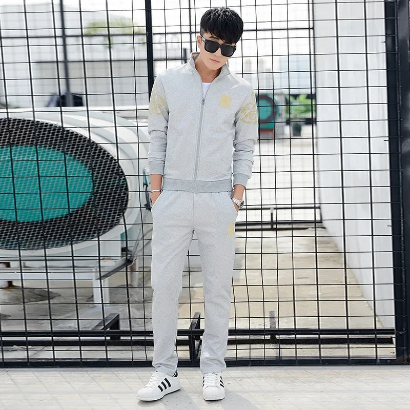5XL 6XL Men's Plus Size Autumn Tracksuit Set