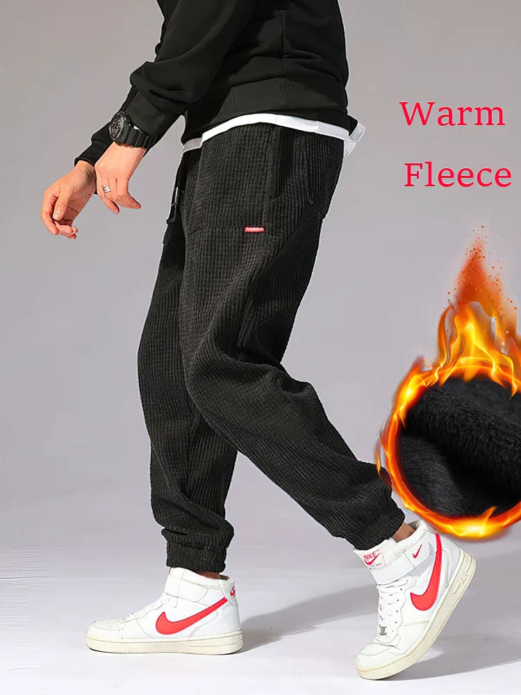 CozyRide Thermal Corduroy Joggers - Men's Sport Fit