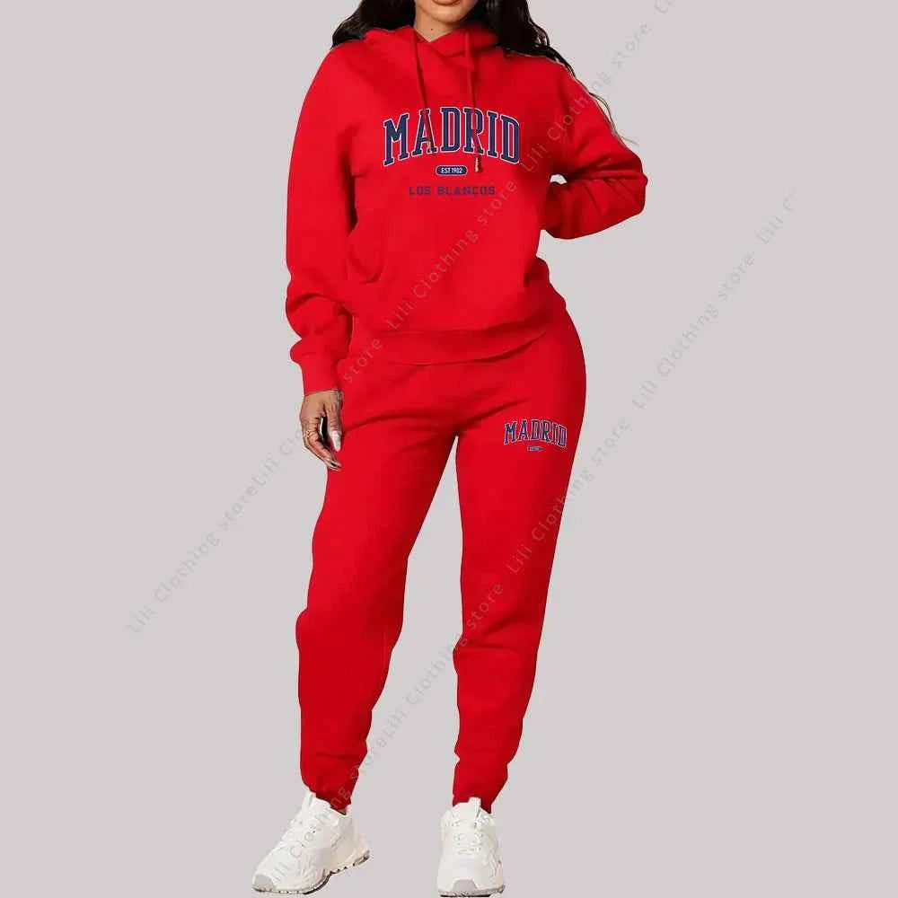 Madrid Print Women's TrackSuit 2-Piece Set