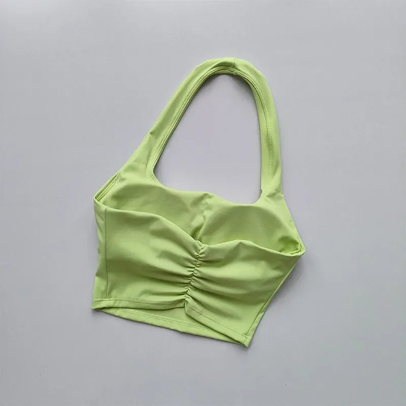 Backless Bliss: Sexy Sports Bra & Yoga Crop Top