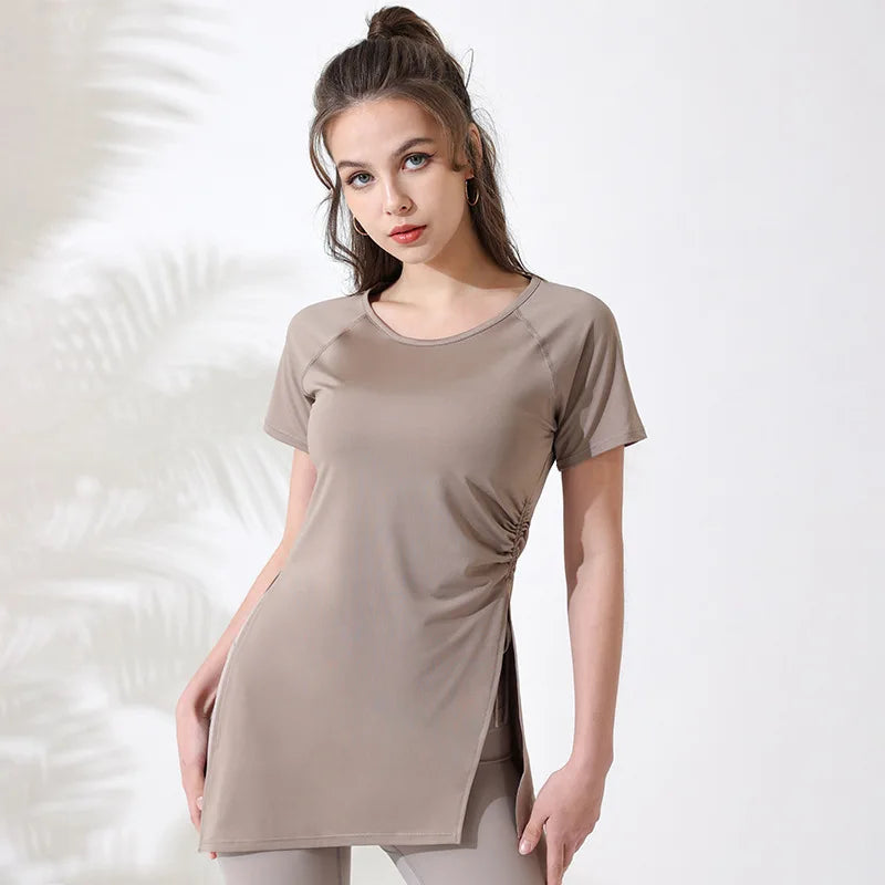 FlexFit Women’s Yoga Top with Side Drawstrings