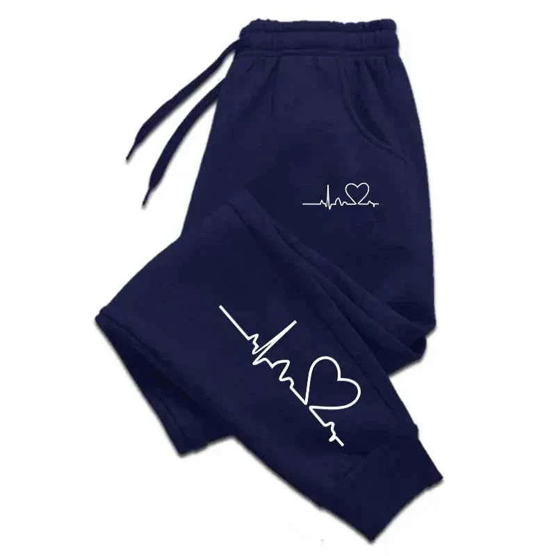 Heart Print Women's Sweatpants Jogging Pants