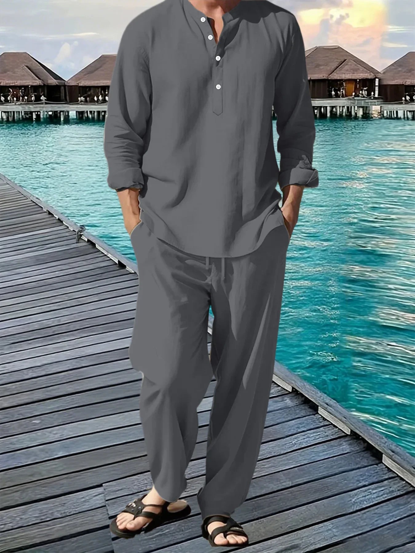 BreezeFit Men's Summer Suit: Vibrant, Durable, Fast Ship