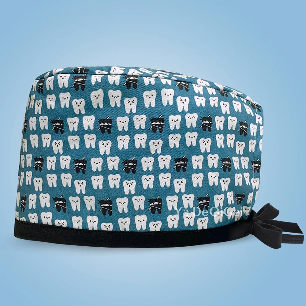 Cartoon Print Medical Scrub Cap