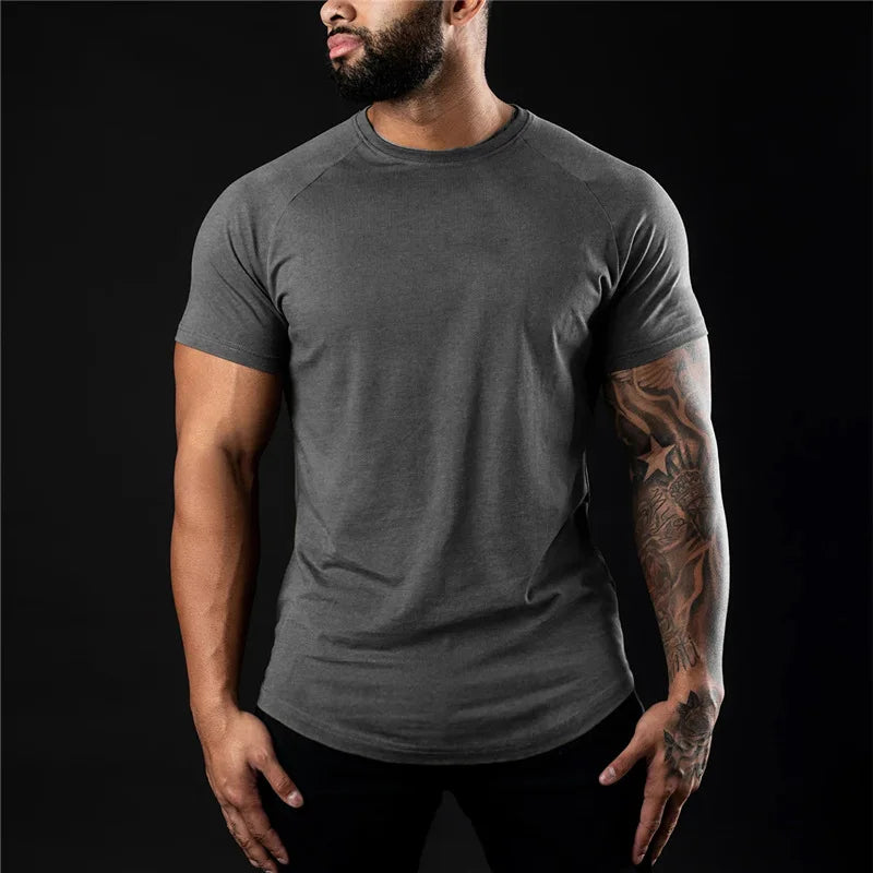 FlexFit Cotton Tee: Summer Athletic Muscle Shirt