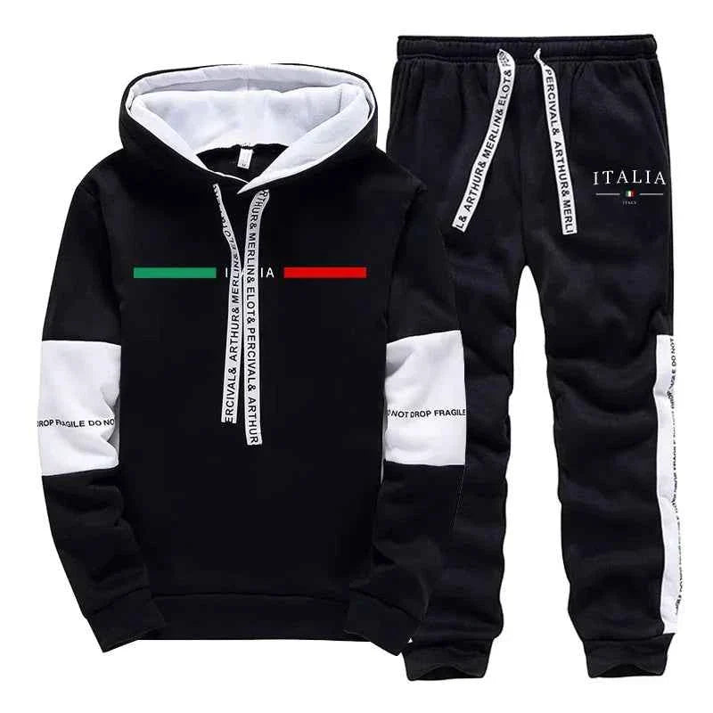 Men's Casual Print Tracksuit Hoodie 2026