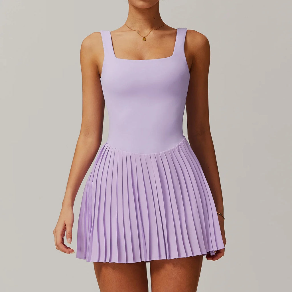 Tennis Jumpsuit with Pockets & Pleats