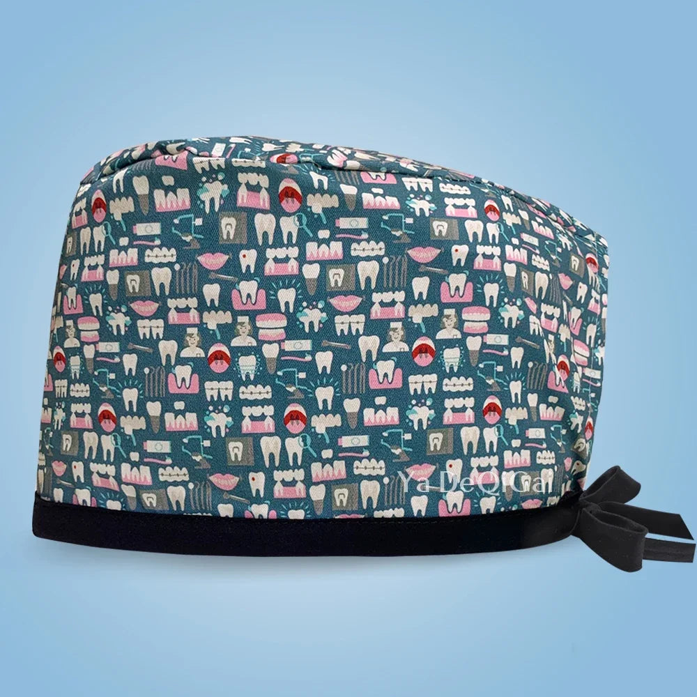 Cartoon Print Medical Scrub Cap