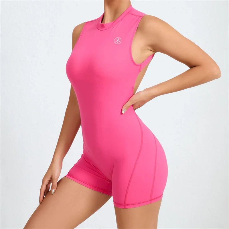 Allure Women's Backless Sport Jumpsuit Playsuit