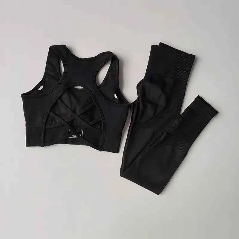 2PCS Women's Sports Bra & Leggings Yoga Set