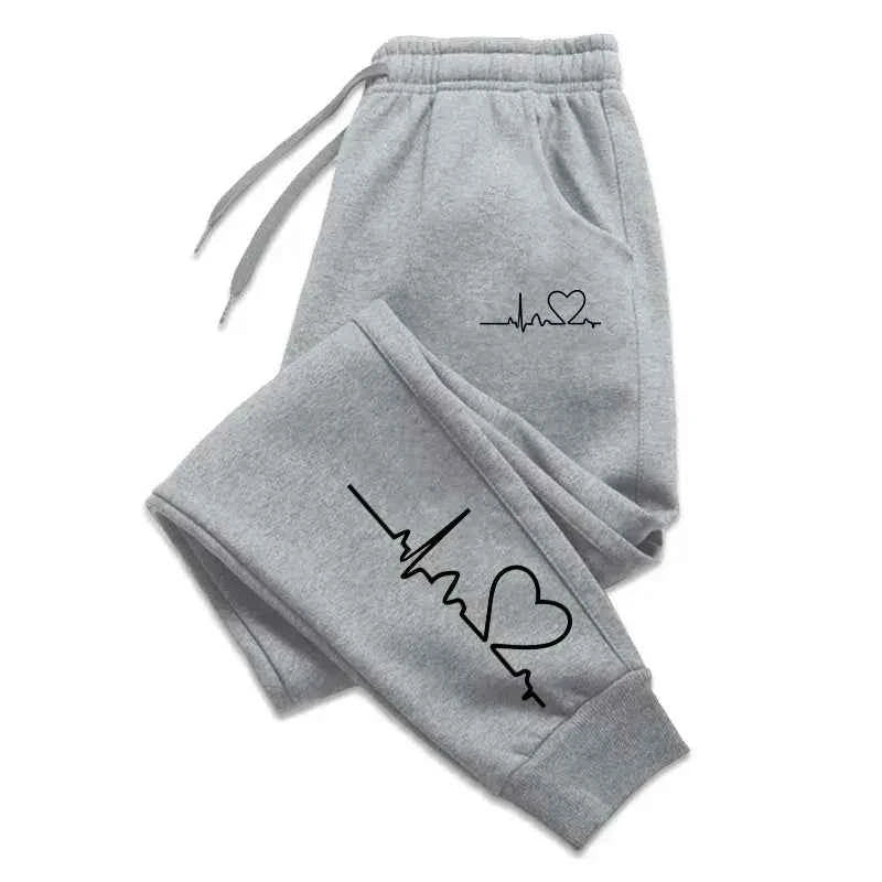 Heart Print Women's Sweatpants Jogging Pants