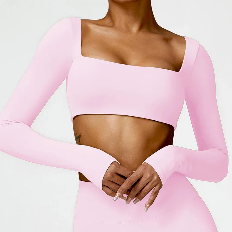 Hearuisavy Quick-Dry Yoga Crop Top