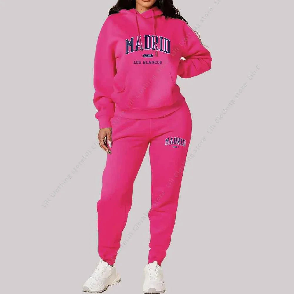 Madrid Print Women's TrackSuit 2-Piece Set