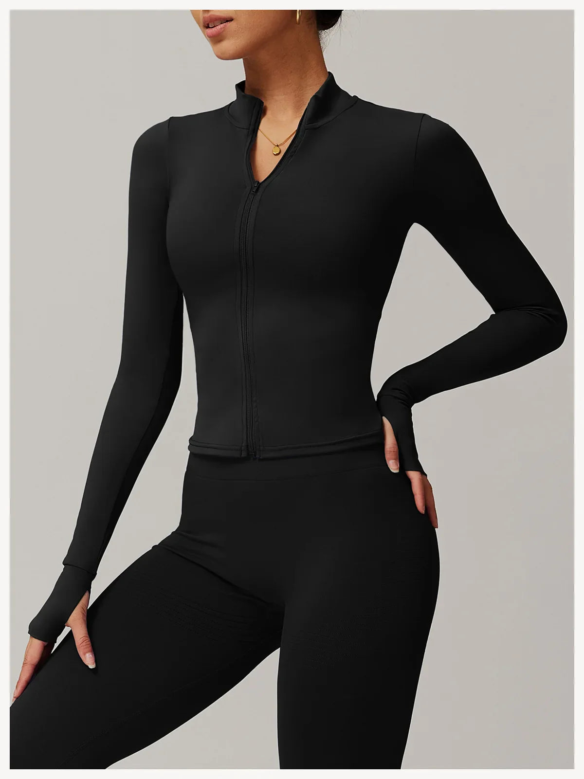Women Zip Long Sleeve Sports Jacket