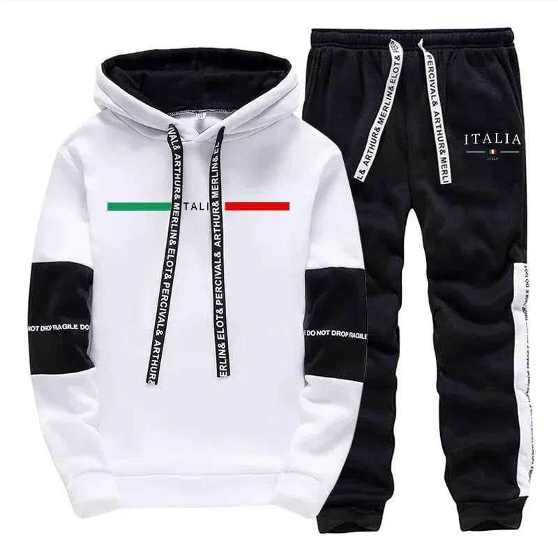 Men's Casual Print Tracksuit Hoodie 2026