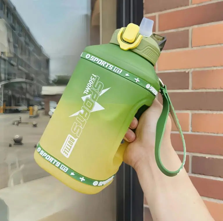 Large Straw Fitness Water Jug, Heat Resistant