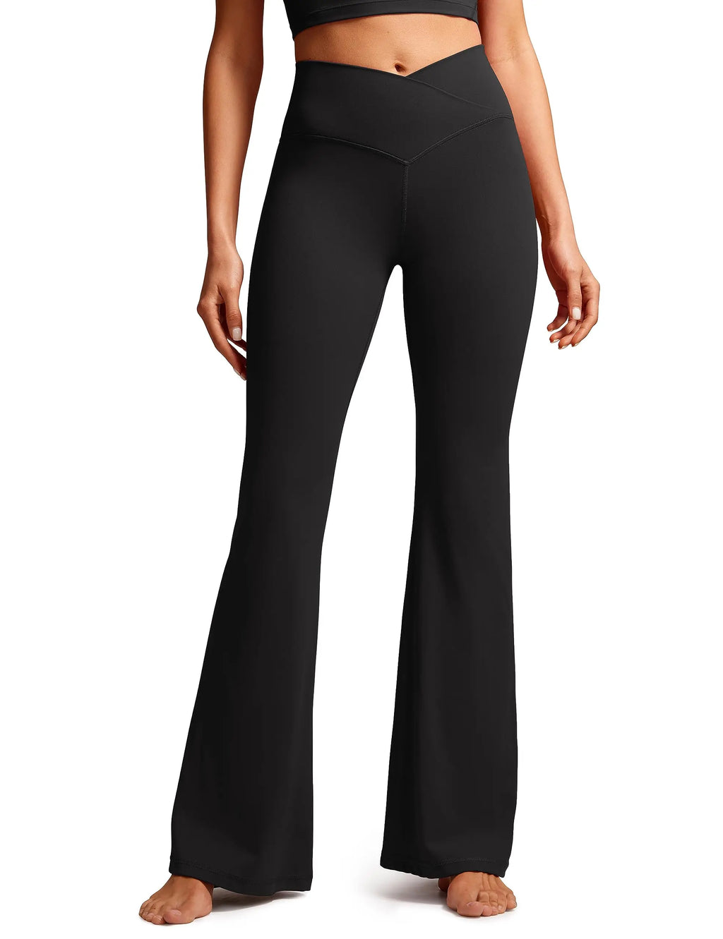Crossover Flare Leggings for Women
