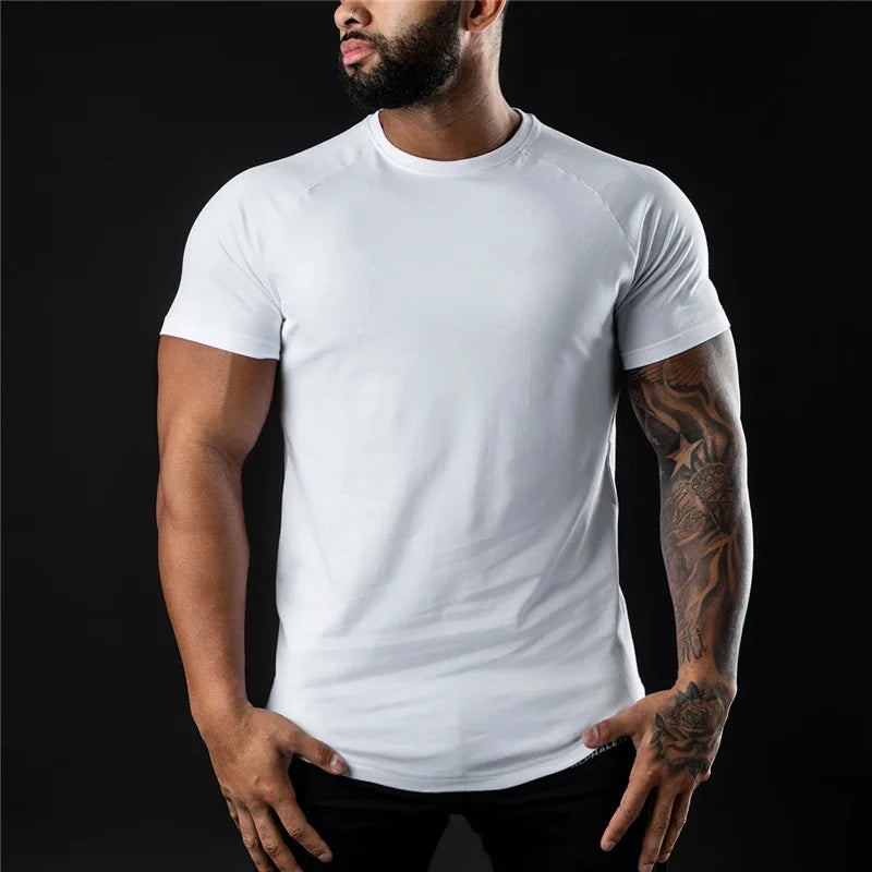 FlexFit Cotton Tee: Summer Athletic Muscle Shirt