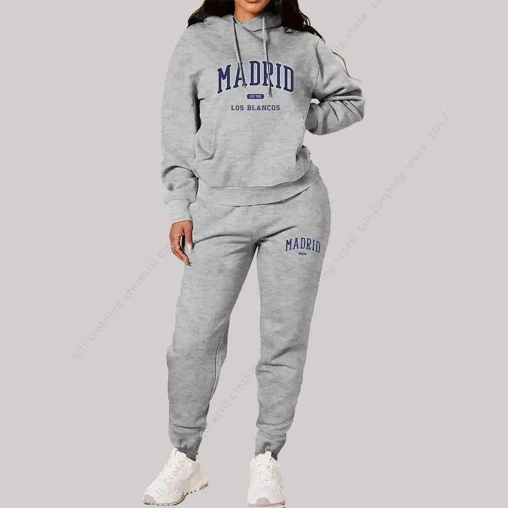 Madrid Print Women's TrackSuit 2-Piece Set