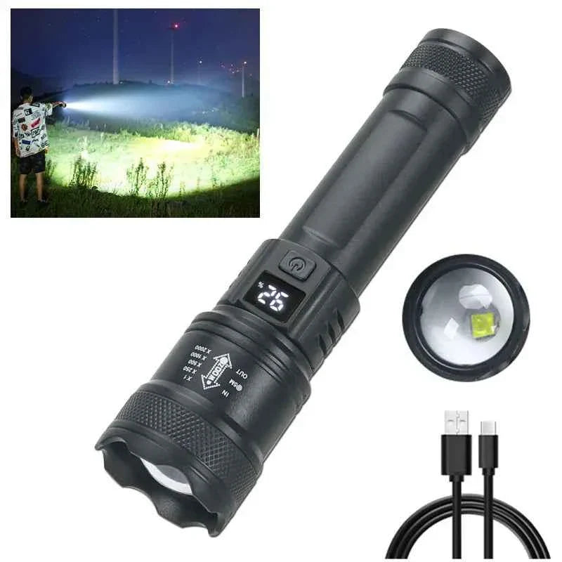 High Power LED Tactical Flashlight with USB Charge
