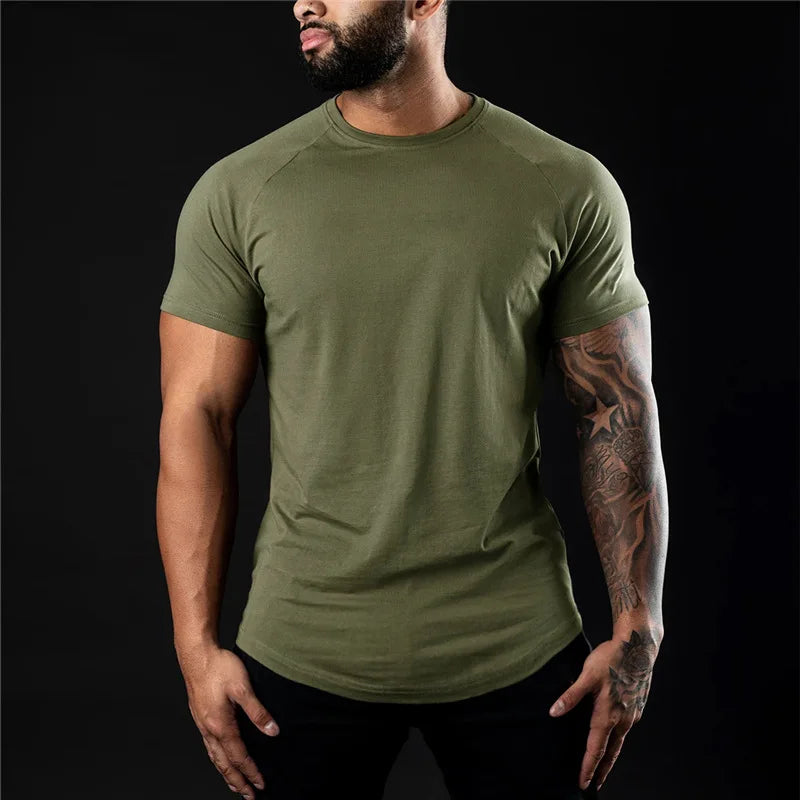 FlexFit Cotton Tee: Summer Athletic Muscle Shirt