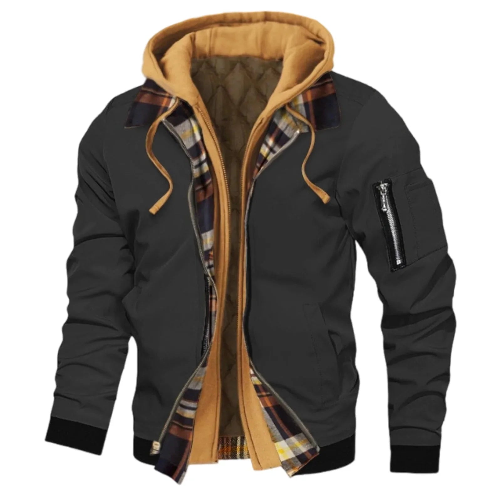 ChillGuard Men's Hooded Jacket - Stylish Two-in-One