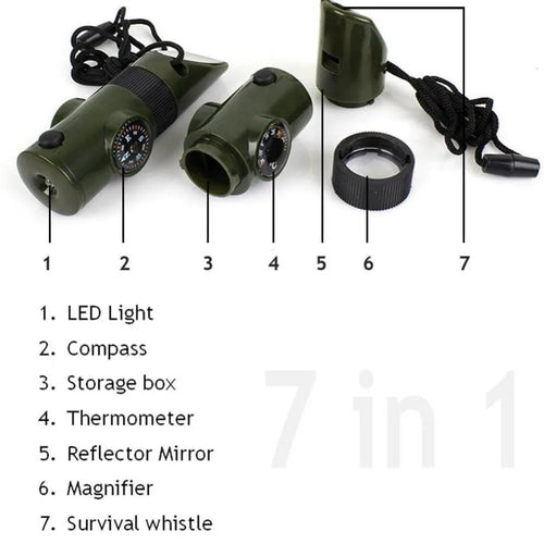 7 in 1 Jungle Survival Whistle