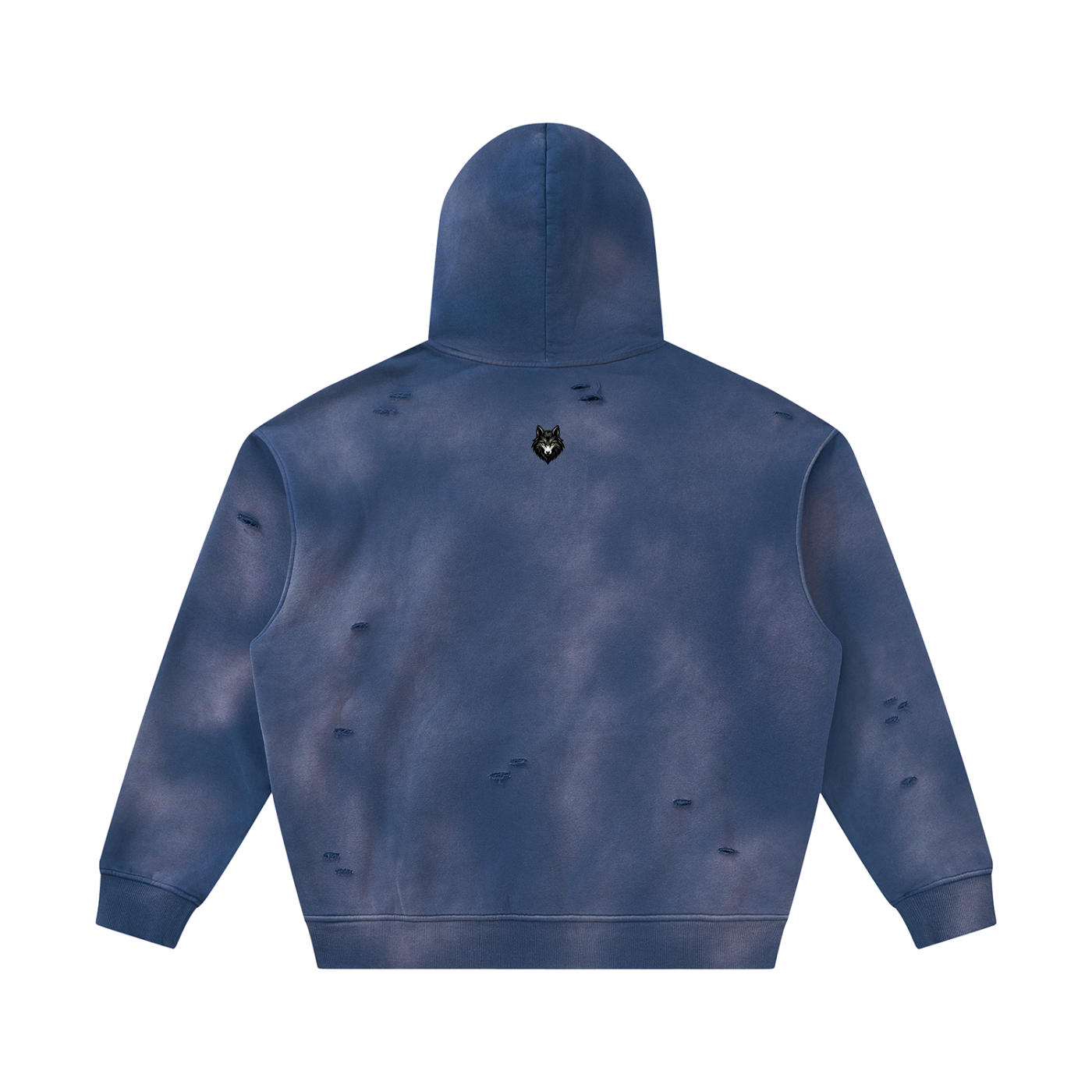 Loki & Ivy Unisex Sunfade Frayed Fleece Hoodie