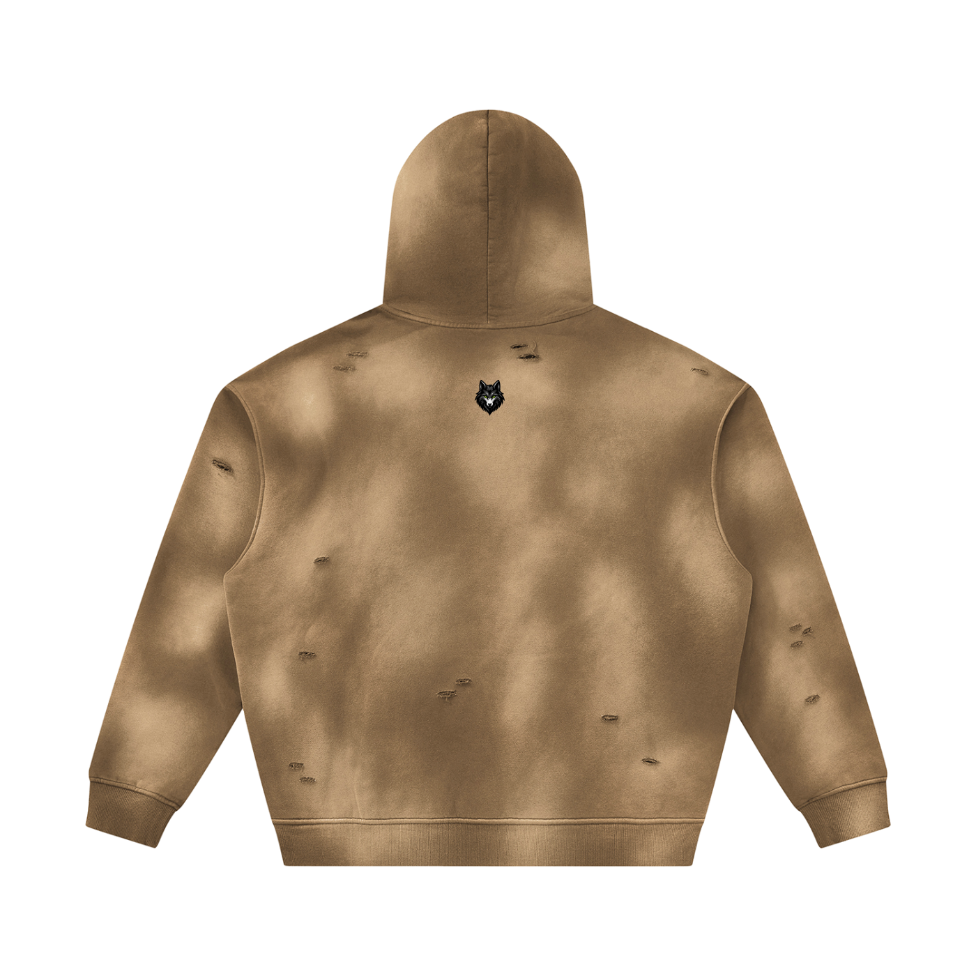 Loki & Ivy Unisex Sunfade Frayed Fleece Hoodie